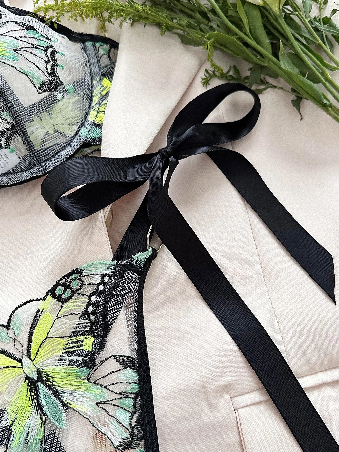 Diccvicc Butterfly Lingerie Set
