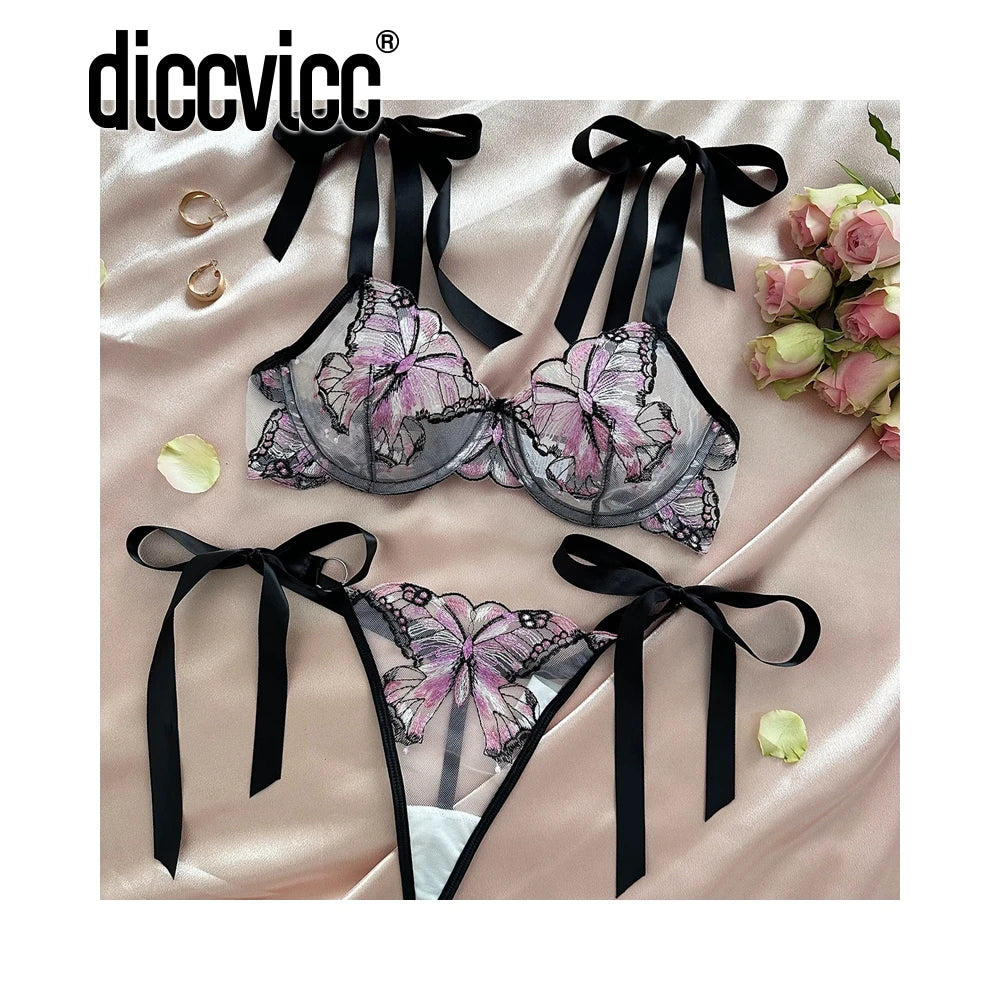 Diccvicc Butterfly Lingerie Set