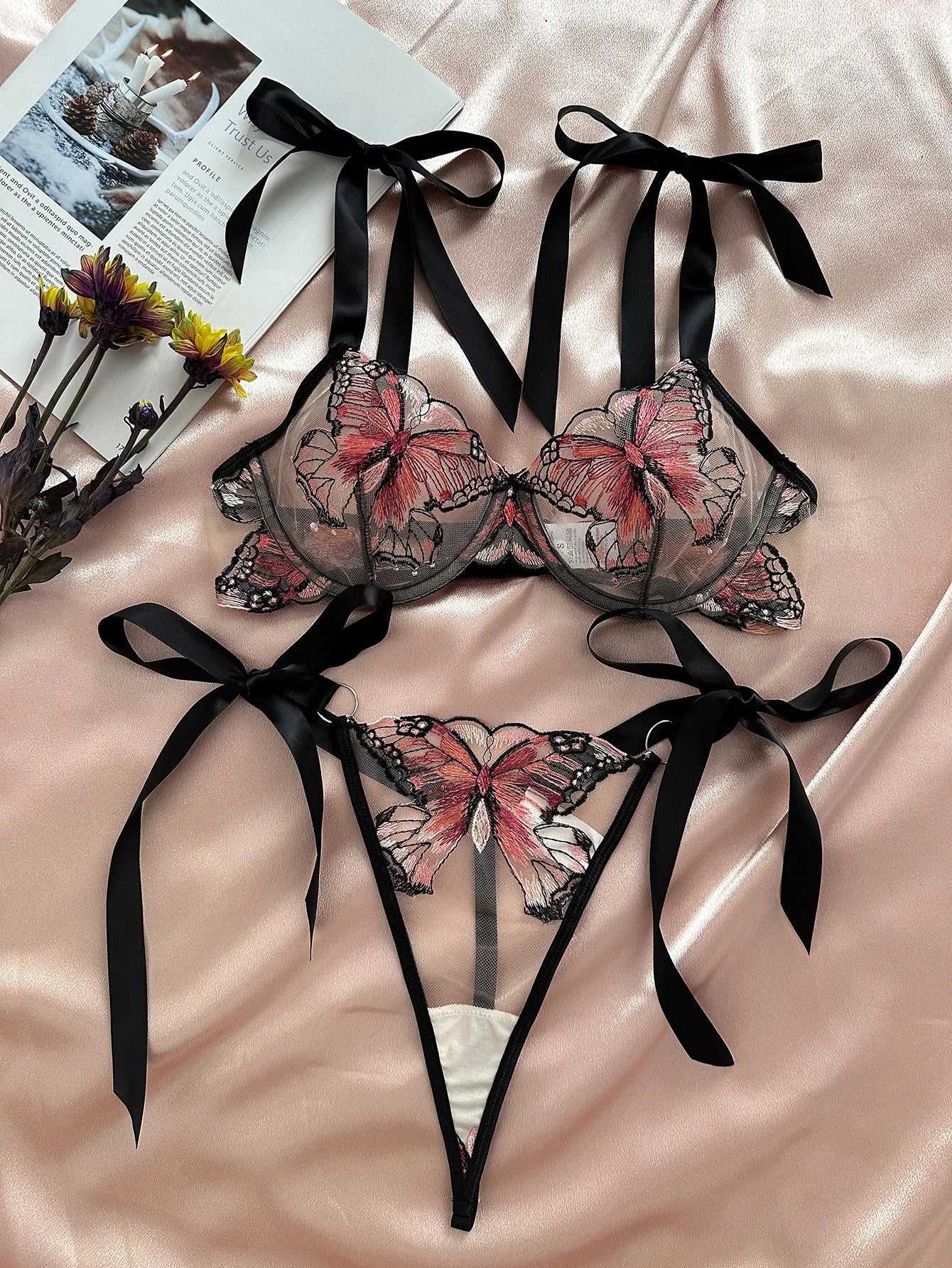 Diccvicc Butterfly Lingerie Set