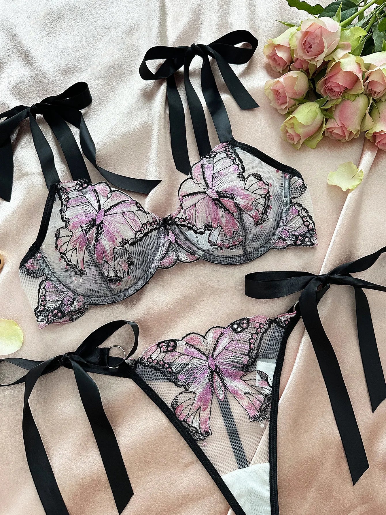 Diccvicc Butterfly Lingerie Set